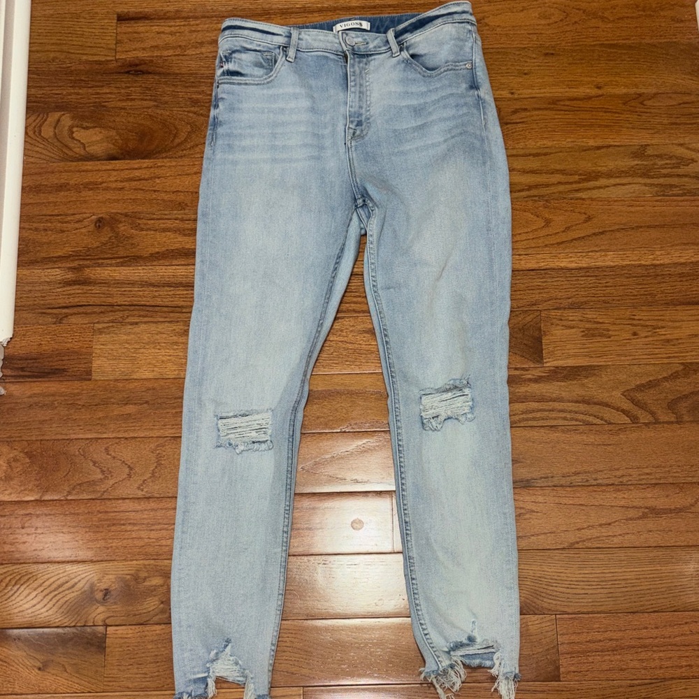 Vigoss Light Blue Distressed Skinny Jeans